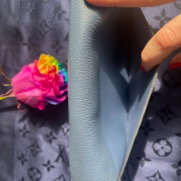 Louis Vuitton Blue Sarah Leather Wallet - Picture 8 of 9